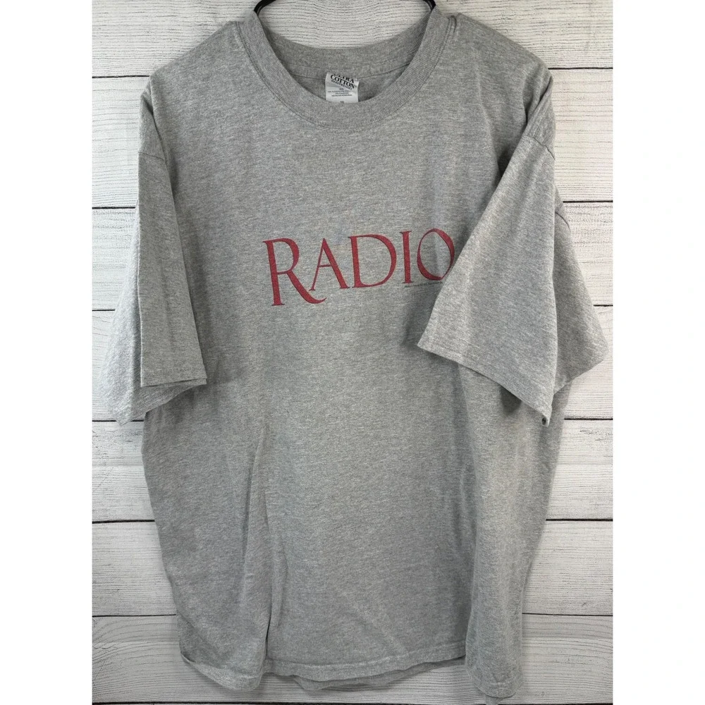Vintage 2003 Radio Movie Promo T-Shirt Mens XL Gray Gildan Ultra Cotton Film Tee